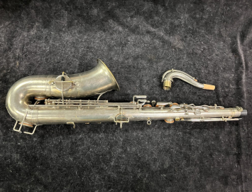 Photo 19th Century 'LAIGNEL' Silver Tenor Saxophone - Keys to Low B!